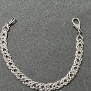 Estate Silver Tone - Fashion Chain Link Braclet - Item 297